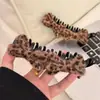 Pinza Retorcida con Lazo de Estampado de Leopardo de Doble Cara Coreana Fresca y Elegante para Coleta Alta Pinza de Plátano Perezosa para el Cabello