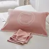 Toallas de Almohada de Algodón Puro Estilo Antiguo, un Par, Anti-Aceite, Toallas de Almohada de Algodón de Alta Calidad, Universales para Todas las Estaciones, Almohadillas Antideslizantes para Almohadas