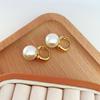 Aretes de Perlas Simples Retro de Nuevo Estilo Europeo y Americano para Mujer Lujo Accesible Nicho de Alta Gama Moda Francesa Exquisitos Aretes de Alta Gama