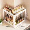 Novo Porta-Temperos de Canto para Cozinha, Multifuncional 90 Graus para Cantos de Bancada, Organizador Triangular de Canto de Parede