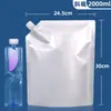 Bolsa de Aluminio Auto-Soportante con Boquilla para Empaque de Condimentos Líquidos para Llevar, Bolsa para Sopa, Leche de Soya, Bebida, Salsa, Bolsa para Empaque de Líquidos