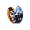 Insígnia Customizada Pequena Oval Duplo Flash Ventilador Insígnia Irregular Feita por Fãs Anime Bidimensional Insígnia de Lata Mercadoria Feita Sob Medida