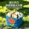 Cesta de almacenamiento grande de flor de pintura al óleo para coche, caja de almacenamiento plegable para artículos varios del maletero del coche, cesta de almacenamiento plegable