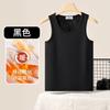 Chaleco Térmico Grueso de Terciopelo Zorro Plateado para Otoño e Invierno, Camiseta Base Engrosada con Forro de Polar, Chaleco sin Mangas para Hombre
