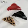 WJia Ankora Vermelho Ácido Acético Presilha Pinça Vazia Meia Lua Acessórios de Cabelo Presilha Tubarão Avançada Placa de Cabeça Elegante Pegador de Cabelo