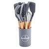 Venta Directa de Fábrica Mini Espátula de Silicona Cuchara de Grado Alimenticio Juego de 12 Piezas Set de Utensilios de Cocina de Silicona 550g