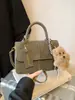 Bolso de Mano con Combinación de Colores Retro para Mujer 2025 Nueva Moda Simple Versátil Bolso Cuadrado Pequeño Bolso de Hombro Único de Gama Alta Bolso Cruzado