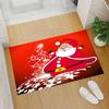Tapete de Natal Vermelho Papai Noel Árvore de Natal Coral Fleece Entry Bar Home Floor Mat