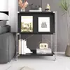 Estantería de suelo minimalista negra estilo japonés con puerta abatible para revistas, estante de exhibición nórdico, estante para sala de estar Bauhaus