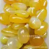 Adorno de Ágata Amarillo Natural para Sostener en la Mano, Cabujón Redondo Amarillo Aceite de Pollo, Pieza de Decoración para Paisajismo de Acuario y Hogar, Suministro Directo del Fabricante