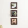 Marco de fotos magnético creativo para plantas de aire, marco de fotos retro para escritorio, pared interior, forma cuadrada, 5 pulgadas