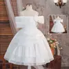 Vestido de actuación de piano para niñas, vestidos para niños, vestido blanco de florista para bodas, venta al por mayor de nuevo estilo