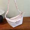 Bolso de Lona para Mujer de Gran Capacidad 2025 Nuevo Verano Casual Hombro Cruzado Estilo Relajado Plisado Viajero Bolso Dumpling