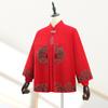 Suéter para Mujeres de Mediana Edad y Mayores para Otoño e Invierno Tejido de Punto de Mamá Cárdigan de Abuela Top Estampado Chaqueta Casual Holgada