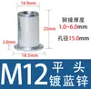 Porca Rebite Vertical Cabeça Chata M3M4M5M6 Cor Zinco Azul Branco Zinco Aço Inoxidável Alumínio Cabeça Chata Recartilhada