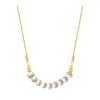 Colar de Pérolas Barrocas Quase Redondas de Água Doce Design de Moda Feminina Corrente Clavicular Aço Titânio Pérola de Água Doce Oval Pescoço