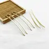 Material para pasador de pelo DIY cuerpo principal de pasador de pelo de cobre color de retención de color electroforesis arco pasador de pelo en forma de U doble tocado Hanfu antiguo suministro al por mayor