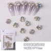 Nova broca de pilha de pérolas de cristal luar terminada joias de unhas handmade liga pilha broca super flash K9 decoração de unhas