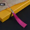 Chapéu Pontudo com Borla de 12cm de Comprimento com Design de Cauda de Fênix Oca, Pingente de Acessório para Roupas Tradicionais Chinesas