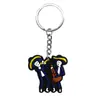 Serie de Halloween Más Vendida Transfronteriza Dibujo Animado Goma Suave de PVC Llavero de Metal Colgante para Bolso Accesorio Decorativo Pequeño DIY