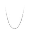 Collar chapado en plata para mujer cadena de onda de agua cadena simple lisa cadena coreana para clavícula sin colgante cadena Joker 45cm venta al por mayor de fábrica