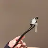 Horquilla de Madera de Loto para Mujer, Estilo Antiguo, Nuevo Estilo Chino, Horquilla con Borla, Volumen Pequeño de Cabello, Horquilla Accesorios para Falda de Cara de Caballo Hanfu