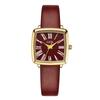 Reloj Goldie Fashion Trend con Correa de Cuero Rojo Ankora Reloj de Cuarzo Rojo de Gama Alta Nicho Reloj Simple Retro para Mujer