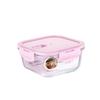 Lonchera de Vidrio Calentable, Agujero Deslizante, Lonchera para Microondas para Trabajador de Oficina, Recipiente Hermético, Lonchera Separada Sellada para Fruta para Estudiante