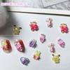 Yiwu novo urso arco unhas jóias luminosas Pikachu decorações de unhas material bonito do prego misturado