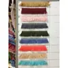 Renda com franjas de fio de algodão, borlas, fio de poliéster espesso, base de algodão, borda, cores fluorescentes, decoração colorida