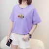 Nueva Camiseta de Manga Corta de Verano para Mujeres de Mediana Edad y Mayores, Corte Holgado, Nuevo Estilo 2026, Tallas Grandes, Top Casual para Mujeres de Tallas Grandes