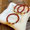 Pulsera Zodiaco del Caballo Pulsera de Ágata Roja 2026 Estilo Nuevo Estilo Chino Joyería de Ágata Diseño Simple Regalo