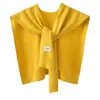 Celebridade da Internet Outono e Primavera Novo Xale de Tricô com Etiqueta com Camisa Pequena Vespa Sala de Ar Condicionado Proteção dos Ombros Gola de Ombro 01