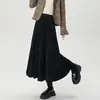 Saia Plissada Elegante Estilo Novo 2026 para Mulheres, Moda Outono Versátil Longa Plissada de Cintura Alta A13551