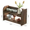 Estante Organizador de Almacenamiento Chino Bogu de Madera de Doble Capa Estante de Almacenamiento de Madera Maciza para Escritorio de Sala de Estar para el Hogar Diario Fabricante