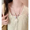 Collar versátil para uso diario en primavera y verano, colgante moderno y exquisito para estudiantes, accesorio para la clavícula para mujeres estilo commuter diario