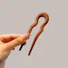 Elegante Pasador de Pelo de Acrílico en Forma de U Palillo para Recogido de Pelo de Alta Gama Nuevo Estilo Chino Artefacto para Recogido de Pelo Pasador Simple Moderno