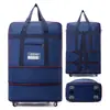 Maleta de Equipaje Universal Plegable con Ruedas Expansible 158 Maleta de Facturación para Aerolínea Capacidad Extra Grande Bolsa para Estudiar en el Extranjero Mudanzas Viajes