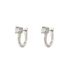 Brinco de Argola em U com Diamante Flash Feminino Leve Luxo Simples Sense de Alto Padrão Brincos Elegantes de Zircônia 2025 Nova Chegada