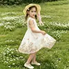 Vestido de Verano Nuevo para Niñas Xie Jinmao 2026 con Bordado de Mariposas, Falda de Malla, Vestido de Princesa sin Mangas para Niños