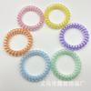 Accesorios Clásicos para el Cabello, Gomas para el Cabello, Alta Elasticidad, Colores Dulces Bilaterales, Pulseras Transparentes de Línea Telefónica en el Medio, Al por Mayor