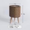 Pequeño soporte de flores de ratán individual personalizado maceta creativa de escritorio maceta para suculentas para muestra personalizado descuento por cantidad grande