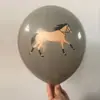 Globos Temáticos de Equitación de 12 Pulgadas Patrón de Ocho Caballos Globos de Látex Decoración de Cumpleaños Arreglo Juguetes Globos Engrosados