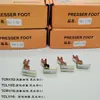 Pies Prensadores Altos y Bajos de Plástico para Máquinas de Coser Planas, Pies Prensadores de Plástico Conejo Dorado, Tcr1/16 Tcr1/32 Borde Recto Borde Inverso 0.1