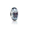 Panjia S925 Sterling Silver Bud Butterfly Series Contas de Vidro Temperamento Pulseira Pulseira Pendurado Beads DIY Acessórios