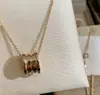 Versión Alta Collar de Cerámica Baojia para Mujer V Oro Oro Rosa Primavera Hombrecito Rojo Cadena para Cintura Clavícula Grande y Pequeña Caridad
