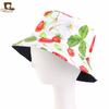 Chapéu de bacia para frutas com estampa dupla face chapéu de sol de verão chapéu de sol para viagens ao ar livre JDPM-46