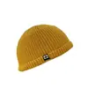 Gorro de Punto, Mismo Gorro de Lana de Otoño e Invierno, Gorro de Marca de Moda tipo Landlord, Versátil Gorro Casual Tipo Piel de Melón, Gorro de Invierno Frío con Visera Corta