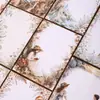 Papel de Material para História Retrô Série de Molduras Florais Rima Rasa Figuras Vintage Base para Decoração DIY Feita à Mão 20 Folhas 6 Estilos