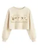 Para actividades normales Amazon eBay estación independiente moda divertida sudadera crop top nuevo para mujer